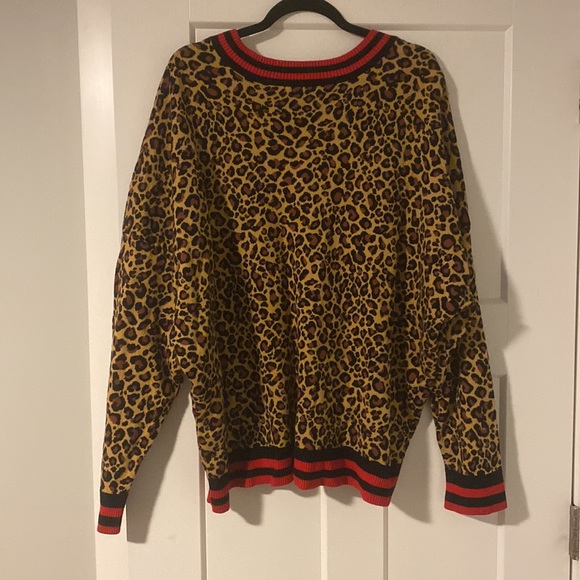 ASOS Curve, Size 22, Cheetah Sweater with stripe detail - Picture 4 of 4